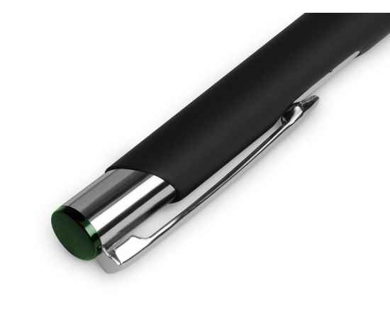 Ручка металлическая шариковая Legend Mirror Gum soft-touch, 11579.03, Цвет: черный,зеленый, изображение 3
