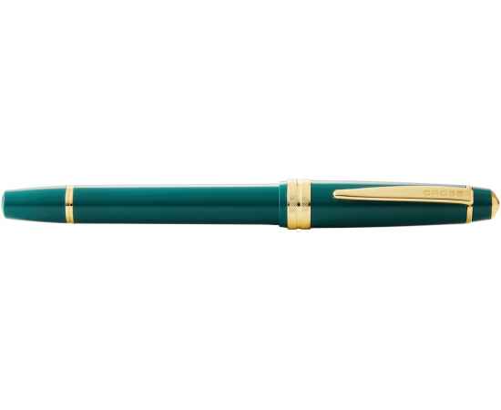 Ручка перьевая Bailey Light Polished Green Resin and Gold Tone, перо F, 421355, Цвет: зеленый, изображение 4