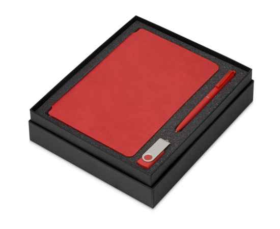 Подарочный набор Notepeno с блокнотом А5, флешкой и ручкой, 700415.01, Цвет: красный,красный,красный, изображение 2