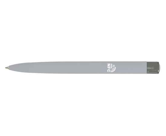 Ручка пластиковая шариковая трехгранная Trinity K transparent Gum soft-touch с чипом передачи информации NFC, 187926NFC.17, Цвет: серый, изображение 2