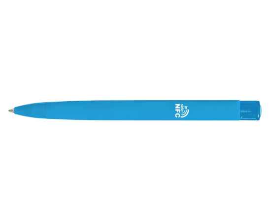 Ручка пластиковая шариковая трехгранная Trinity K transparent Gum soft-touch с чипом передачи информации NFC, 187926NFC.10, Цвет: голубой, изображение 2