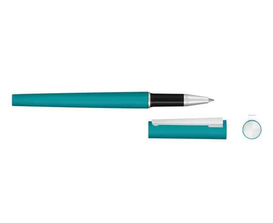 Ручка металлическая роллер Brush R GUM soft-touch с зеркальной гравировкой, 188019.23, Цвет: бирюзовый, изображение 2