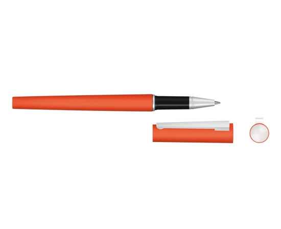 Ручка металлическая роллер Brush R GUM soft-touch с зеркальной гравировкой, 188019.08, Цвет: оранжевый, изображение 2