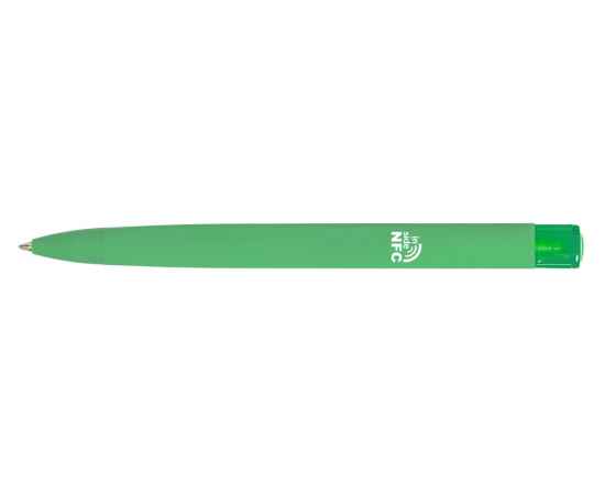 Ручка пластиковая шариковая трехгранная Trinity K transparent Gum soft-touch с чипом передачи информации NFC, 187926NFC.03, Цвет: зеленое яблоко, изображение 2