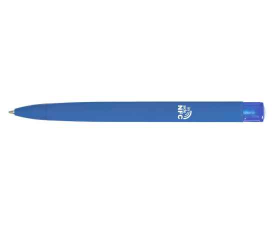 Ручка пластиковая шариковая трехгранная Trinity K transparent Gum soft-touch с чипом передачи информации NFC, 187926NFC.02, Цвет: синий, изображение 2