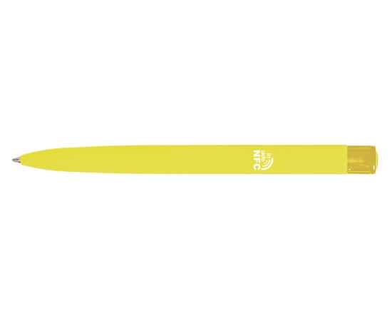 Ручка пластиковая шариковая трехгранная Trinity K transparent Gum soft-touch с чипом передачи информации NFC, 187926NFC.04, Цвет: желтый, изображение 2