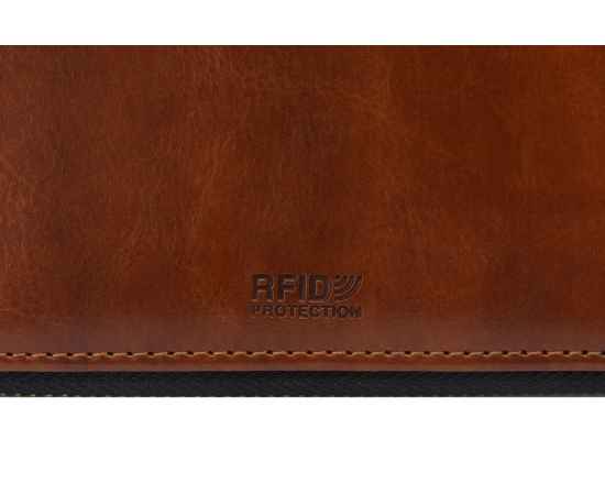 Бизнес-блокнот на молнии А5 Fabrizio с RFID защитой, 335609, Цвет: коричневый, изображение 9