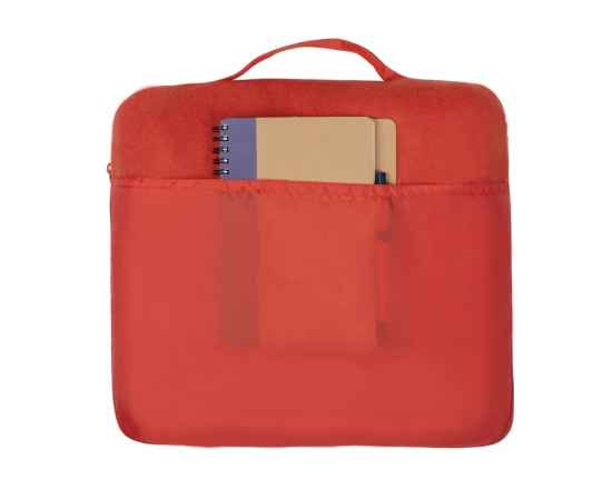 Плед для путешествий Flight в чехле с ручкой и карманом, 833201, Цвет: красный, изображение 5