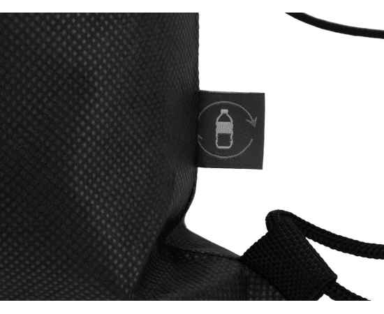 Рюкзак-мешок Reviver из нетканого переработанного материала RPET, 590607, Цвет: черный, изображение 3