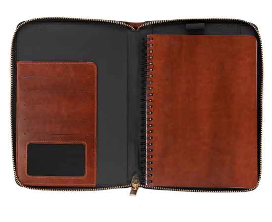 Бизнес-блокнот на молнии А5 Fabrizio с RFID защитой, 335609, Цвет: коричневый, изображение 7