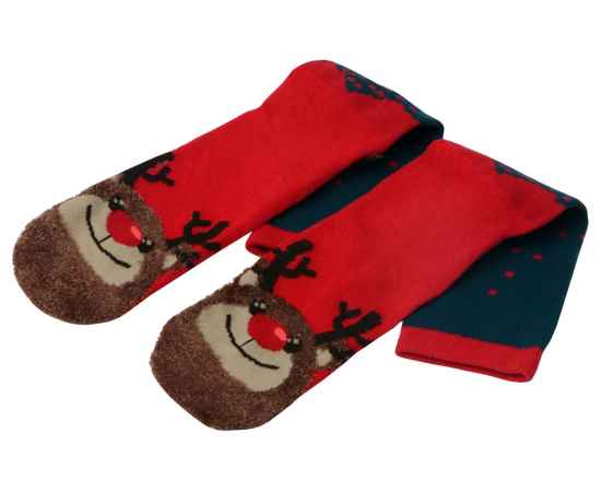 Набор носков с рождественской символикой, 2 пары, 40-43, 869101, Цвет: красный, Размер: 40-43, изображение 3