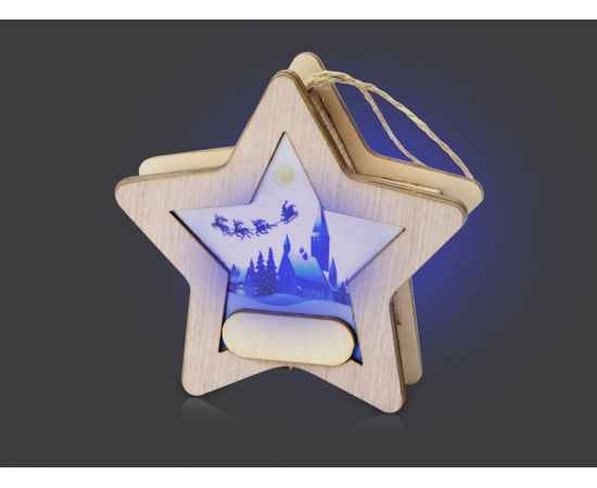Новогодняя подвеска с подсветкой Звезда, 625336, изображение 8