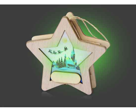 Новогодняя подвеска с подсветкой Звезда, 625336, изображение 5