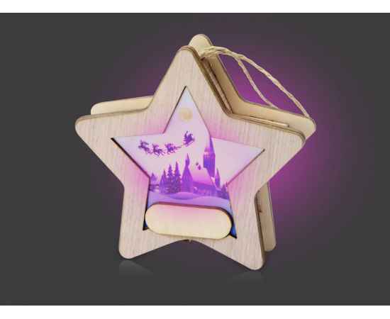 Новогодняя подвеска с подсветкой Звезда с индивидуальным дизайном, 625336.01, изображение 5