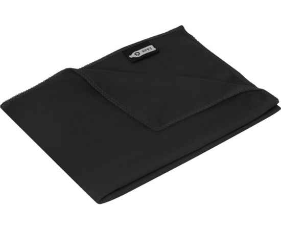 Охлаждающее полотенце Raquel из переработанного ПЭТ в мешочке, 12500190, Цвет: черный, изображение 3