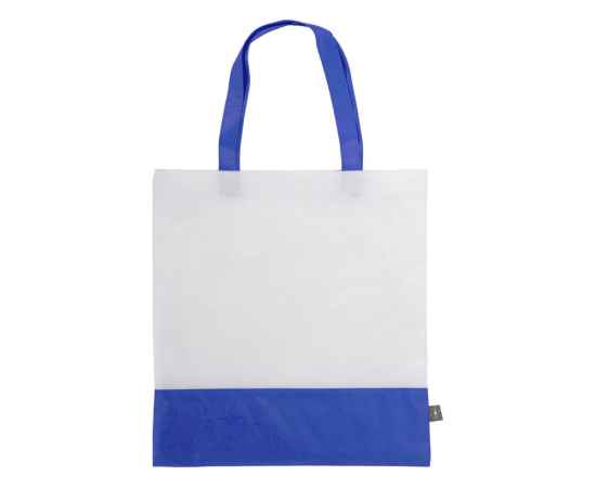 Сумка-шоппер двухцветная Reviver из нетканого переработанного материала RPET, 590202, Цвет: синий, изображение 3