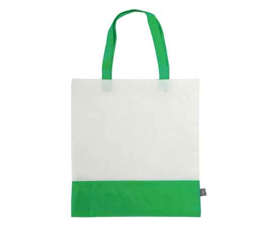 Сумка-шоппер двухцветная Reviver из нетканого переработанного материала RPET, 590203, Цвет: зеленый, изображение 3