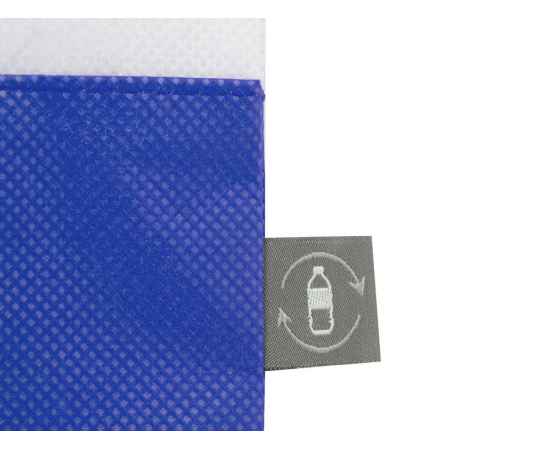 Сумка-шоппер двухцветная Reviver из нетканого переработанного материала RPET, 590202, Цвет: синий, изображение 4