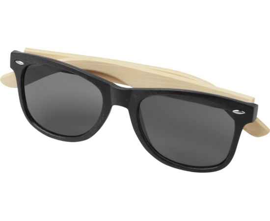 Солнцезащитные очки Sun Ray с бамбуковой оправой, 12700590, Цвет: черный, изображение 3