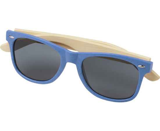 Солнцезащитные очки Sun Ray с бамбуковой оправой, 12700552, Цвет: синий, изображение 3