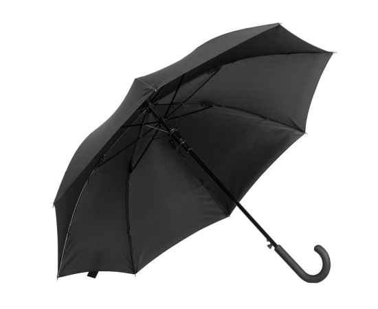 Зонт-трость Reviver  с куполом из переработанного пластика, 906607, Цвет: черный, изображение 2