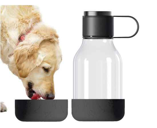 Бутылка для воды 2-в-1 Dog Bowl Bottle со съемной миской для питомцев, 1500 мл, 842037, Цвет: черный, Объем: 1500, изображение 5