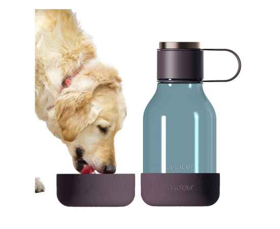 Бутылка для воды 2-в-1 Dog Bowl Bottle со съемной миской для питомцев, 1500 мл, 842097, Цвет: бургунди, Объем: 1500, изображение 2