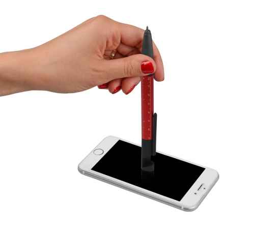 Ручка-стилус пластиковая шариковая Multy, 71532.01, Цвет: красный,черный, изображение 5