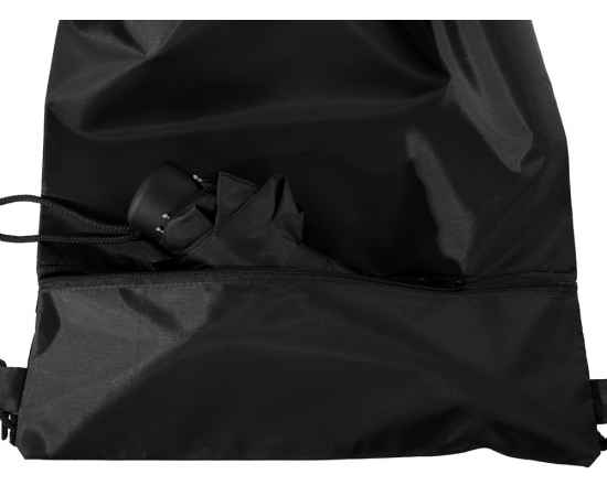 Зонт Picau из переработанного пластика в сумочке, 920007, Цвет: черный, изображение 11