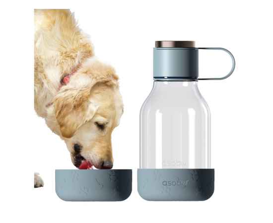 Бутылка для воды 2-в-1 Dog Bowl Bottle со съемной миской для питомцев, 1500 мл, 842096, Цвет: голубой, Объем: 1500, изображение 2