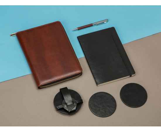 Бизнес-блокнот на молнии А5 Fabrizio с RFID защитой и ручкой, 701407, Цвет: черный,серебристый, изображение 13