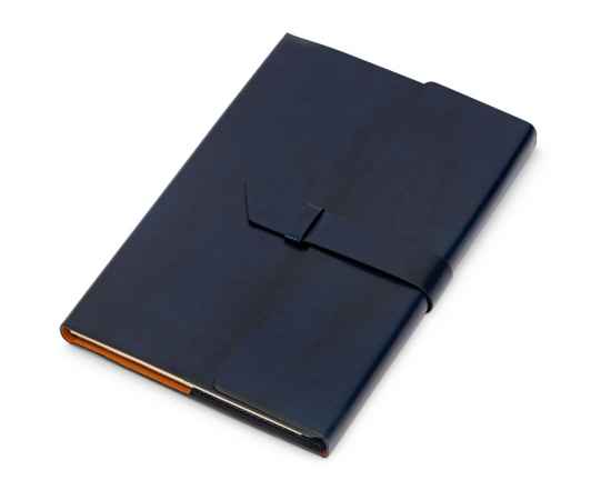 Бизнес-блокнот А5 с клапаном Fabrizio с ручкой, 701602, Цвет: синий,серебристый, изображение 3
