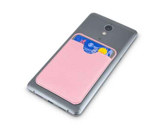 7319.11 Картхолдер с креплением на телефон Favor, Цвет: розовый, изображение 4