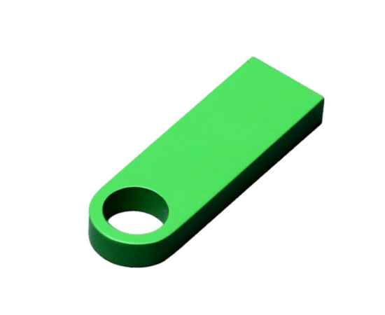 6589.512.03 USB 2.0-флешка на 512 Мбайт с мини чипом и круглым отверстием, Цвет: зеленый, Размер: 512Mb, изображение 2