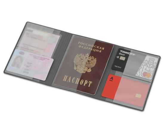 Обложка на магнитах для автодокументов и паспорта Favor, 113601, Цвет: серый,красный, изображение 2