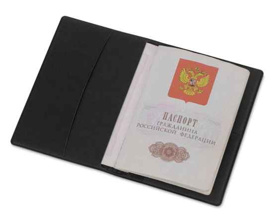 Обложка для паспорта с RFID защитой отделений для пластиковых карт Favor, 113407, Цвет: черный, изображение 2