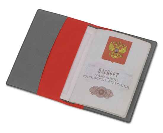 Обложка для паспорта с RFID защитой отделений для пластиковых карт Favor, 113401, Цвет: красный, изображение 2