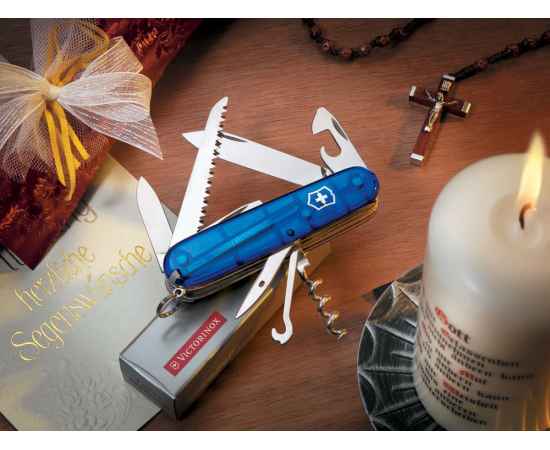 Нож перочинный Huntsman, 91 мм, 15 функций, 601131, Цвет: синий прозрачный, изображение 2