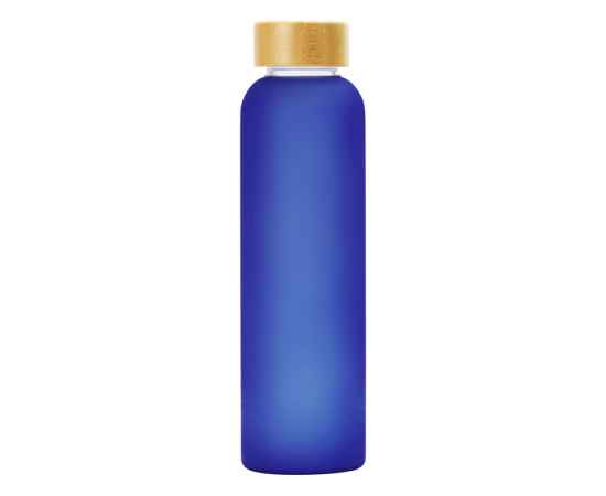 Стеклянная бутылка с бамбуковой крышкой Foggy, 600 мл, 828702, Цвет: синий, Объем: 600, изображение 3
