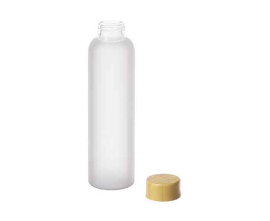 Стеклянная бутылка с бамбуковой крышкой Foggy, 600 мл, 828700, Цвет: серый, Объем: 600, изображение 2