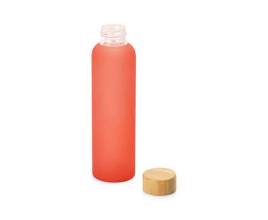 Стеклянная бутылка с бамбуковой крышкой Foggy, 600 мл, 828701, Цвет: красный, Объем: 600, изображение 2