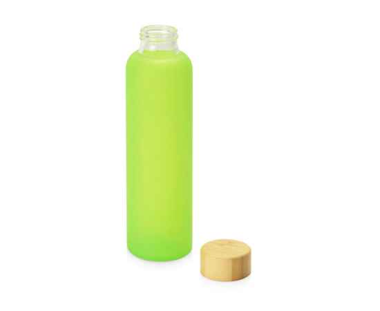 Стеклянная бутылка с бамбуковой крышкой Foggy, 600 мл, 828703, Цвет: зеленое яблоко, Объем: 600, изображение 2