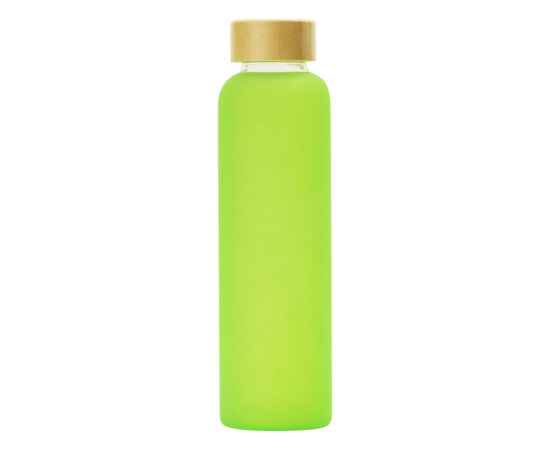 Стеклянная бутылка с бамбуковой крышкой Foggy, 600 мл, 828703, Цвет: зеленое яблоко, Объем: 600, изображение 3