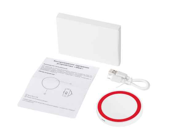 Беспроводное зарядное устройство Dot, 5 Вт, 5-13426403, Цвет: белый,красный, изображение 9