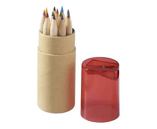 Набор из 12 цветных карандашей Cartoon, 5-10706801, Цвет: красный,натуральный, изображение 2