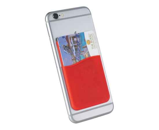 5-13421902 Картхолдер с креплением на телефон Gummy, Цвет: красный, изображение 2