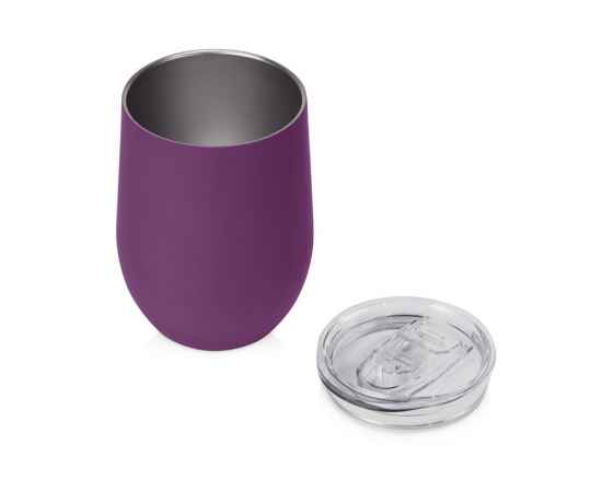Вакуумная термокружка Sense Gum, непротекаемая крышка, soft-touch, 827409N, Цвет: фиолетовый, Объем: 370, изображение 2
