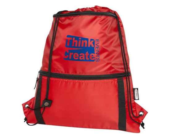 Изолированная сумка со шнурком Adventure из переработанных материалов, 12064721, Цвет: красный, изображение 8