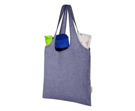 Эко-сумка Pheebs из переработанного хлопка, 12064150, Цвет: синий, изображение 4