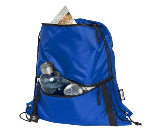 Изолированная сумка со шнурком Adventure из переработанных материалов, 12064753, Цвет: синий, изображение 4